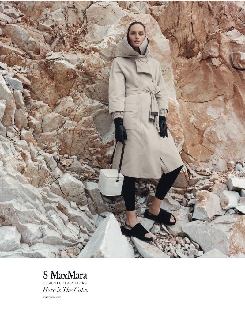 Max Farago for Max Mara, makeup by Saraï Fiszel