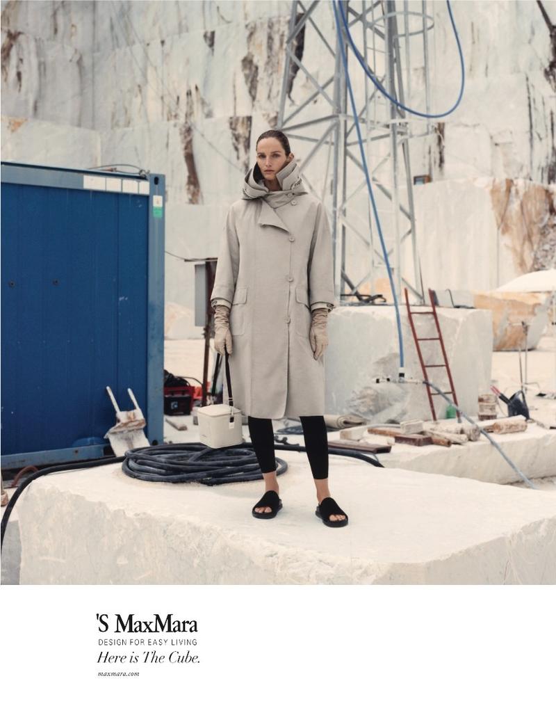 Max Farago for Max Mara, makeup by Saraï Fiszel